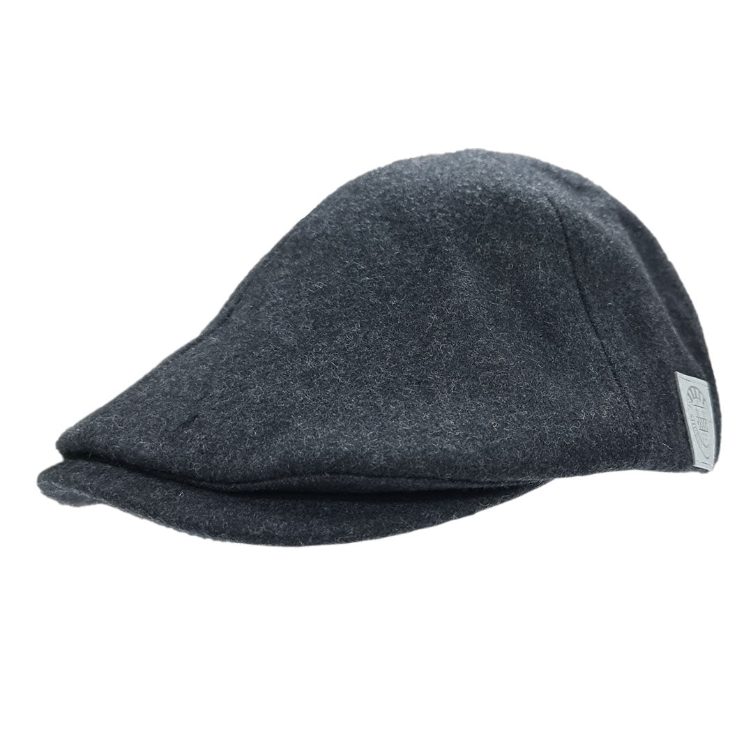 Wool Football Flat Caps Wool-blend Flat Cap Dark Grey/Checked Men