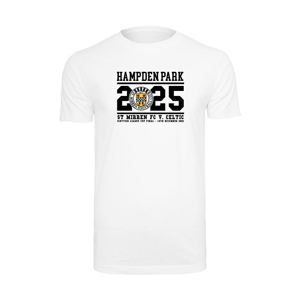 SMFC Hampden Park 2025 Final Tee White