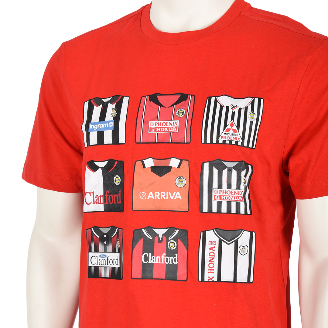 SMFC Retro Fold Tee Red