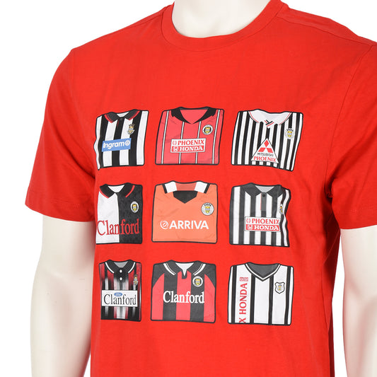 SMFC Retro Fold Tee Red