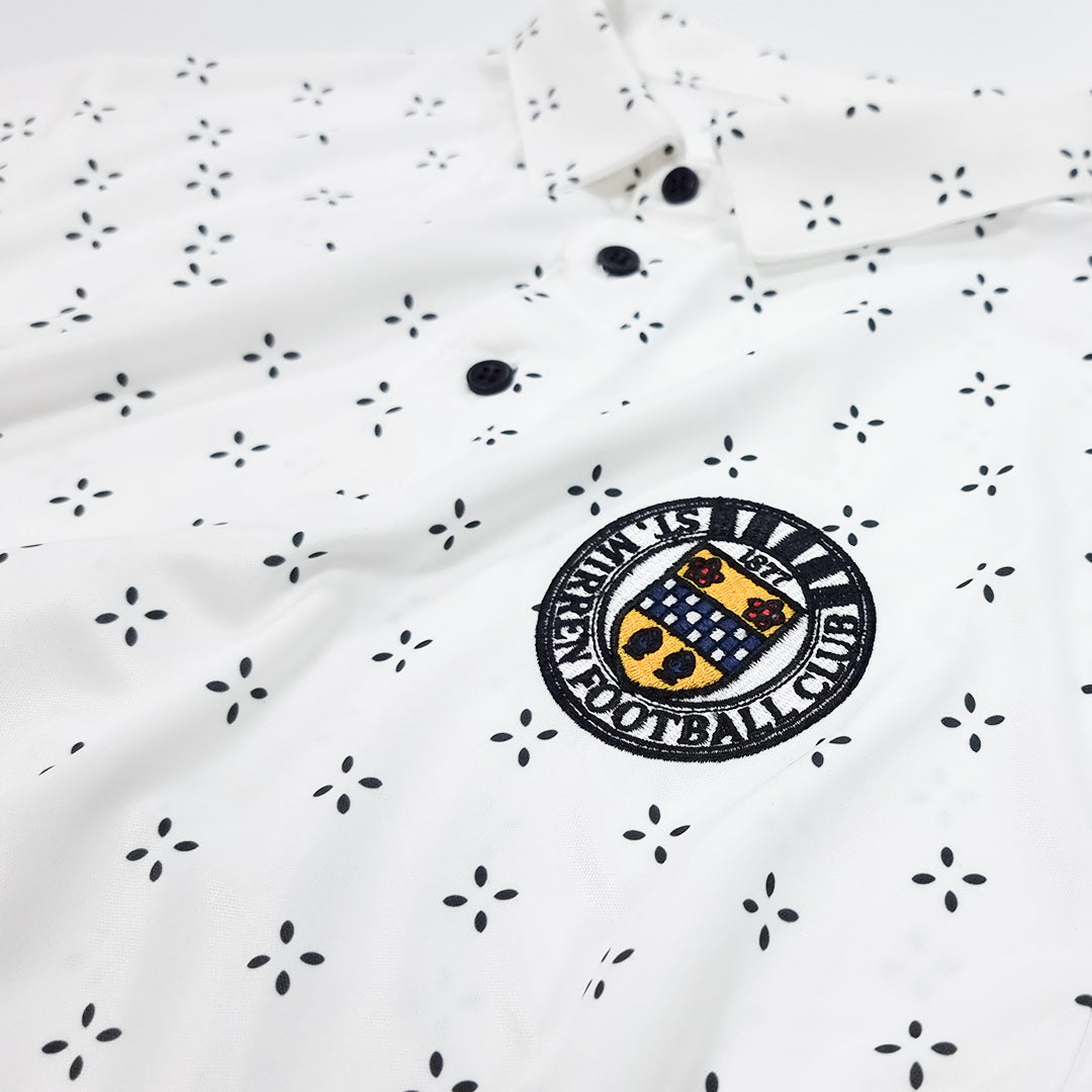SMFC Patterned Golf Polo White|Black