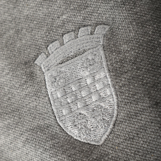 SMFC Legacy Tipped Polo Heather Grey