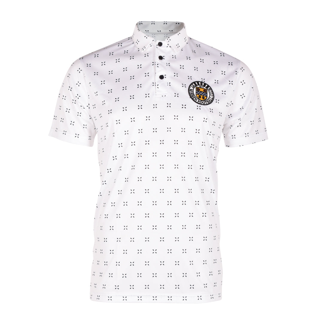 SMFC Patterned Golf Polo White|Black