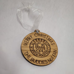 Club Crest Wooden Bauble