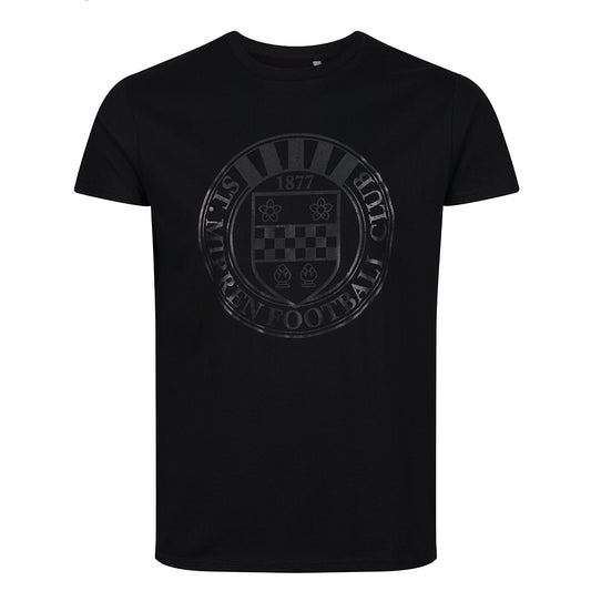 Jnr SMFC Small Crested Tee Black