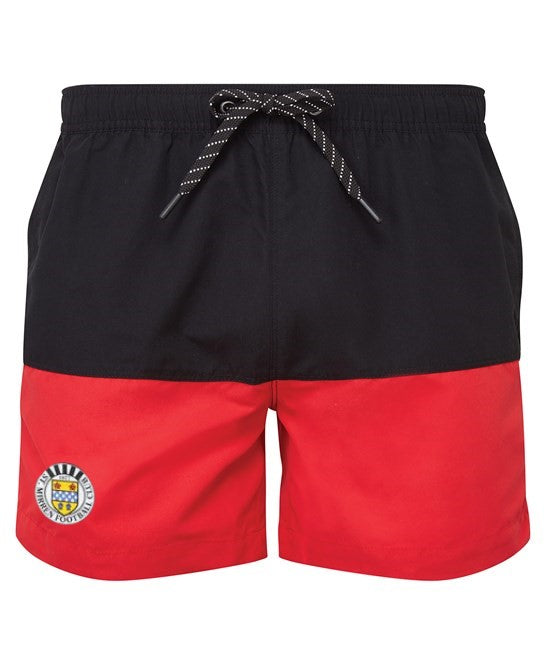 Block Beach Swim Short Black|Red