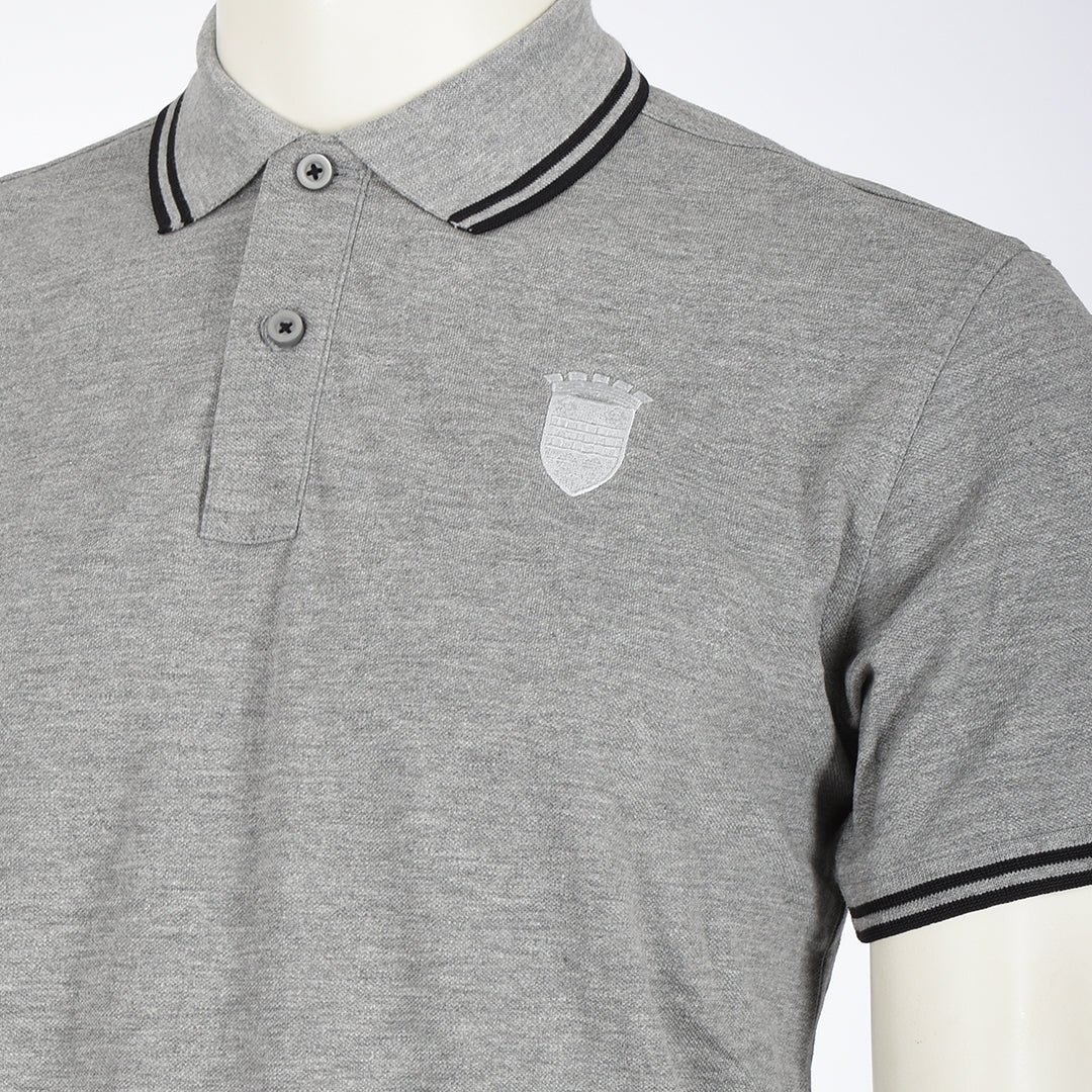SMFC Legacy Tipped Polo Heather Grey