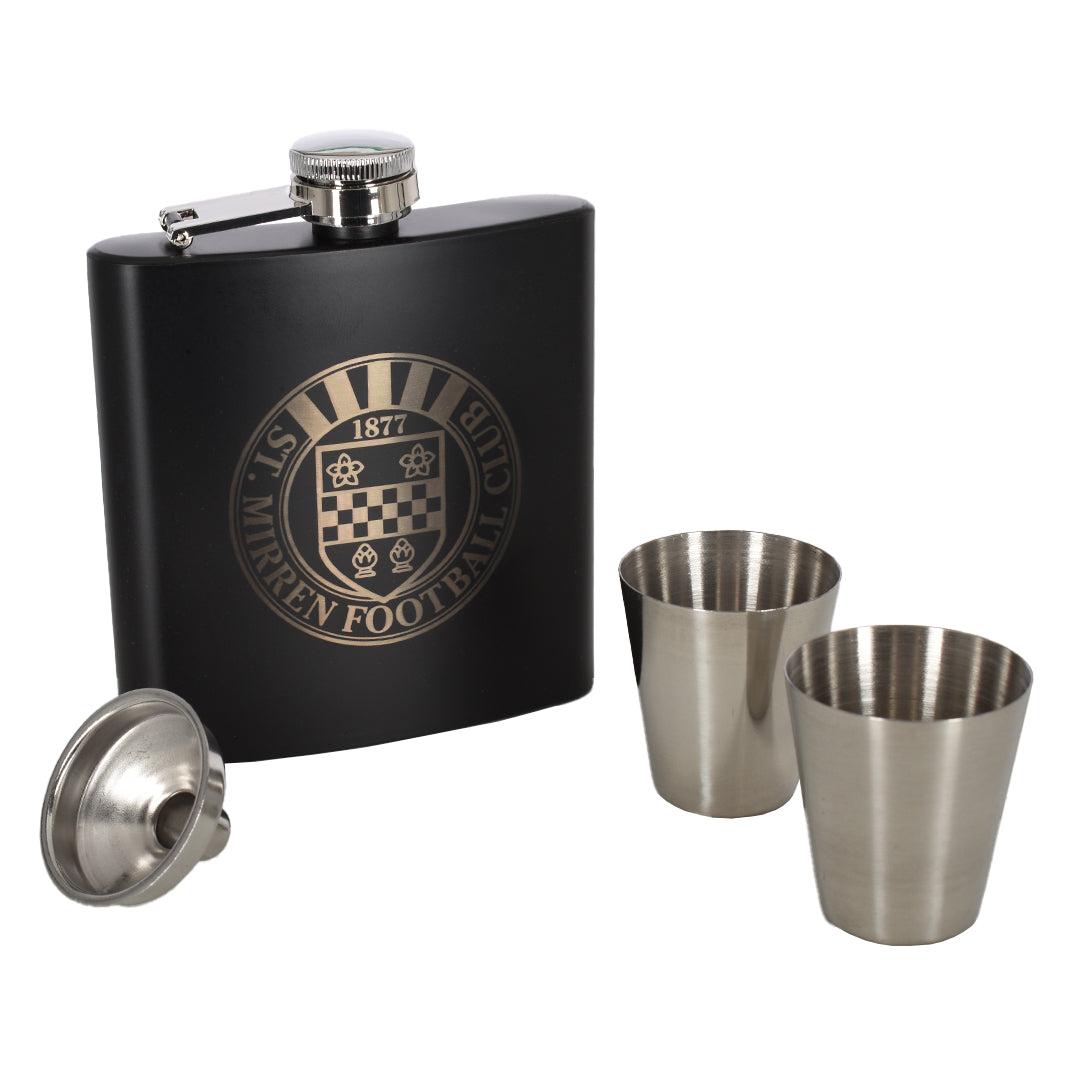 SMFC Stainless Steel 6oz Hip Flask Gift Set